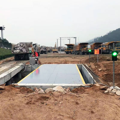 100 escala electrónica del camión de la plataforma de acero de Ton Pitless Q235